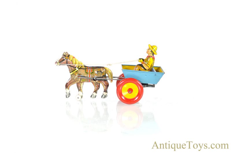 Marx Tin Windup Lithographed "Balky Pony & Cart" with Box <FONT COLOR="ff000 ">*SOLD*</font> - Image 3
