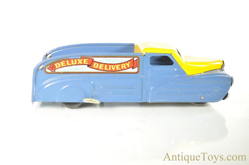 Marx Tin Windup Lithographed Super Deluxe Delivery Service Mechanical Truck with Box <FONT COLOR="ff000 ">*SOLD*</font> - Image 2