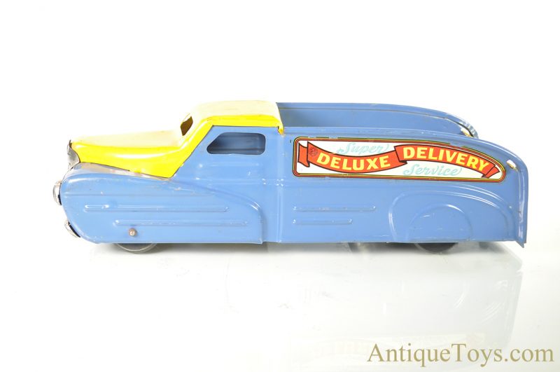 Marx Tin Windup Lithographed Super Deluxe Delivery Service Mechanical Truck with Box <FONT COLOR="ff000 ">*SOLD*</font> - Image 3