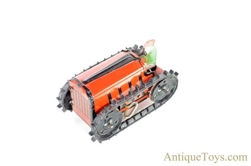 Marx ca. 1950’s Lithographed Tin Clockwork Windup Rubber Tread “Midget Climbing Tractor” with Box <FONT COLOR="ff000 ">*SOLD*</font> - Image 7