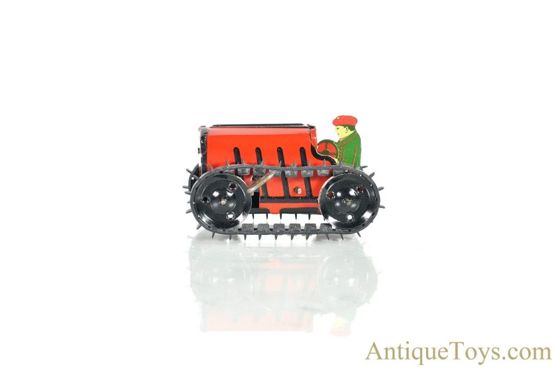 Marx ca. 1950’s Lithographed Tin Clockwork Windup Rubber Tread “Midget Climbing Tractor” with Box <FONT COLOR="ff000 ">*SOLD*</font> - Image 2