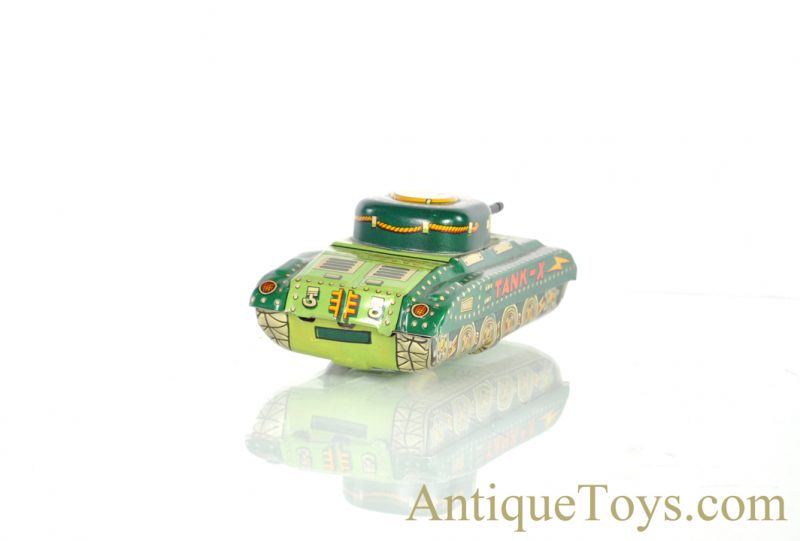 Masudaya Modern Toys (MT) Friction Tin Lithographed “Tank-X” Military Vehicle Japanese Toy with Box <FONT COLOR="ff000 ">*SOLD*</font> - Image 7