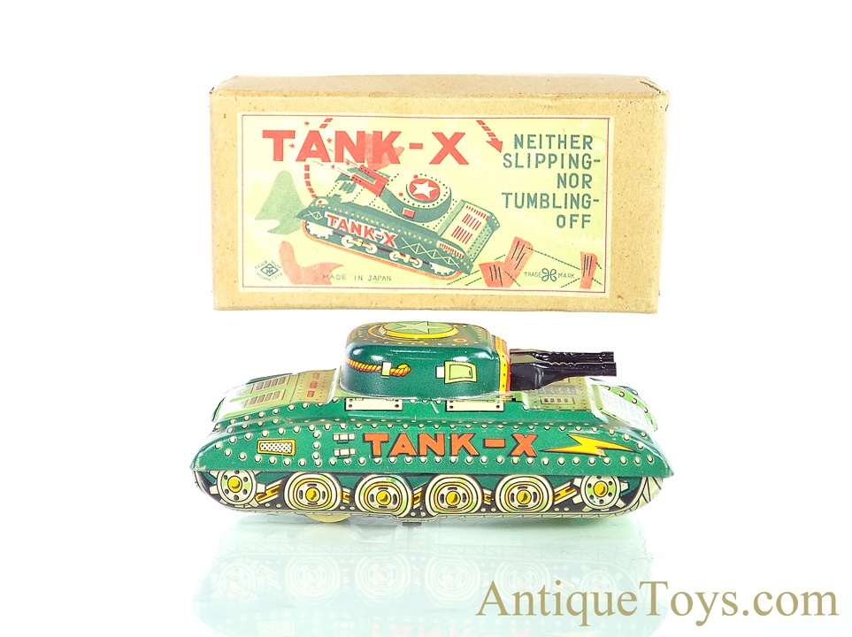 Masudaya Modern Toys (MT) Friction Tin Lithographed “Tank-X