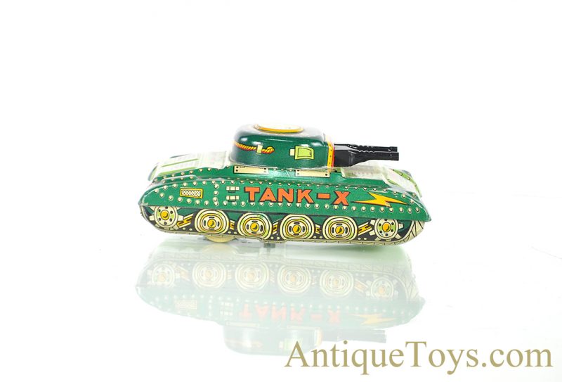 Masudaya Modern Toys (MT) Friction Tin Lithographed “Tank-X” Military Vehicle Japanese Toy with Box <FONT COLOR="ff000 ">*SOLD*</font> - Image 2