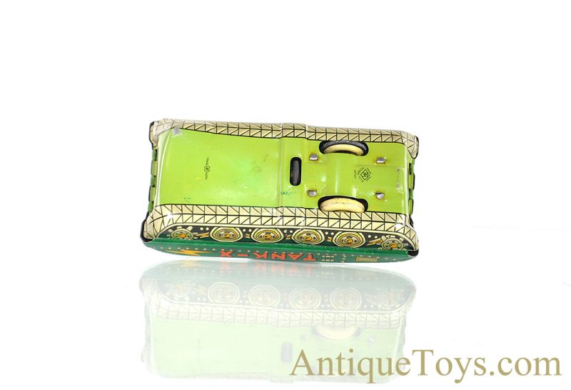 Masudaya Modern Toys (MT) Friction Tin Lithographed “Tank-X” Military Vehicle Japanese Toy with Box <FONT COLOR="ff000 ">*SOLD*</font> - Image 4