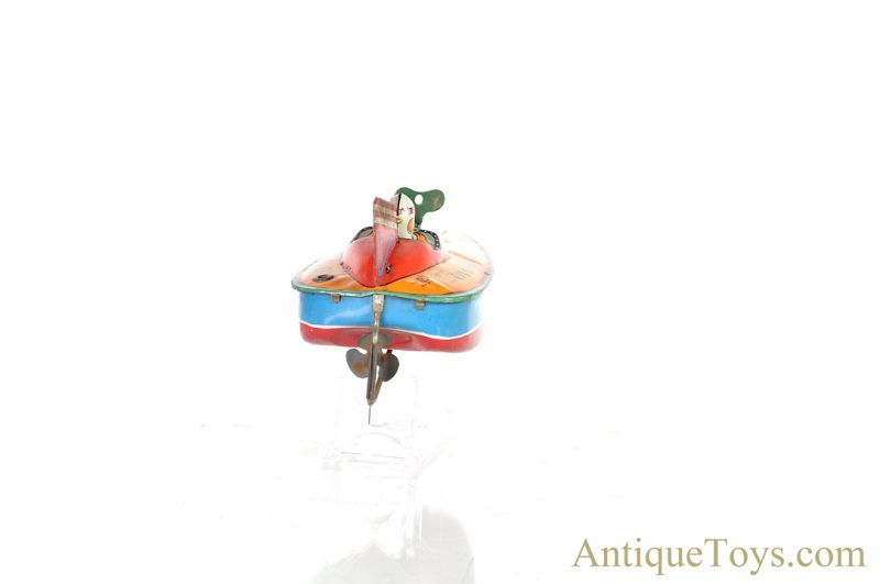 Sankei "Tempo-VI" Windup Tin Lithographed Japanese Toy Speed Boat for Sale - Image 7
