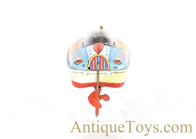 Yonezawa Toys (Y) Tin Lithographed Battery Operated "D-63 Diamond" Speed Boat Japanese Toy Boat <FONT COLOR="ff000 ">*SOLD*</font> - Image 4