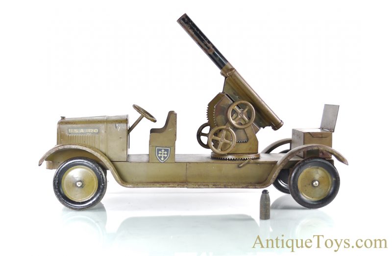 Sonny The Dayton Toy & Specialty Co. Pressed Steel U.S.A. 1120 Anti-Aircraft Truck <FONT COLOR="ff000 ">*SOLD*</font>