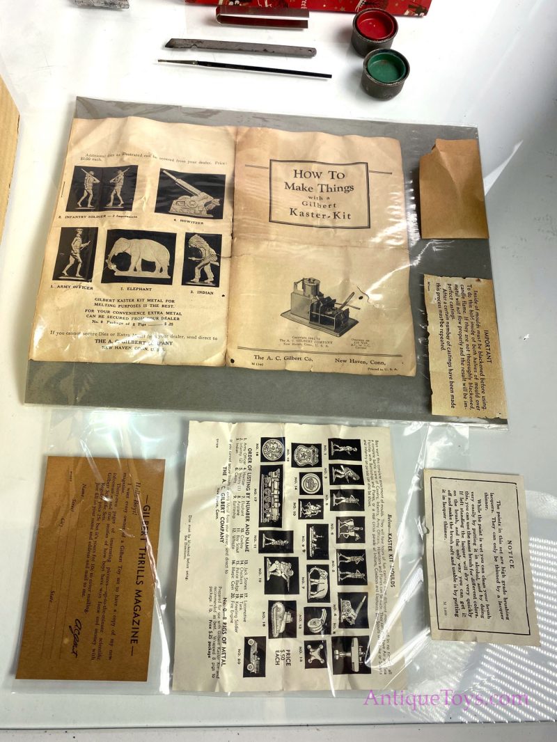 AC Gilbert Lead Toy Casting Kit Kaster Kit for Sale <FONT COLOR="ff000 ">*SOLD*</font> - Image 16