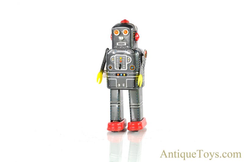 Yoneya Yone S.Y. Tin Lithographed Windup "Mechanical Walking Space Man" Japanese Toy in Box <FONT COLOR="ff000 ">*SOLD*</font> - Image 3
