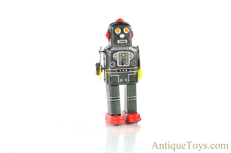 Yoneya Yone S.Y. Tin Lithographed Windup "Mechanical Walking Space Man" Japanese Toy in Box <FONT COLOR="ff000 ">*SOLD*</font> - Image 4