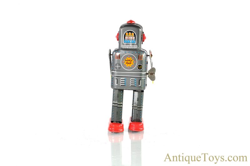 Yoneya Yone S.Y. Tin Lithographed Windup "Mechanical Walking Space Man" Japanese Toy in Box <FONT COLOR="ff000 ">*SOLD*</font> - Image 6