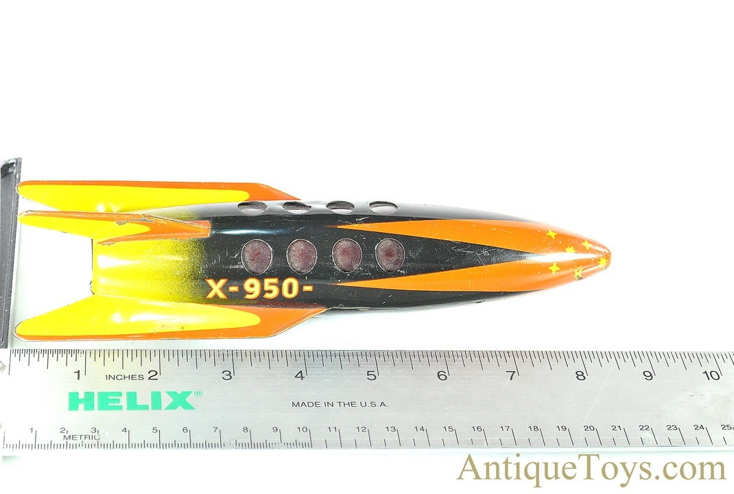 Arnold Co. X-950 Tin Lithographed Friction German Space Rocket Toy