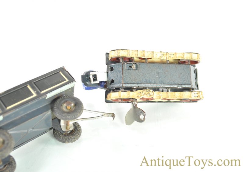 C.K.O Kellerman 365 German Tin Lithographed Windup Crawler Tractor with Wagon <FONT COLOR="ff000 ">*SOLD*</font> - Image 8