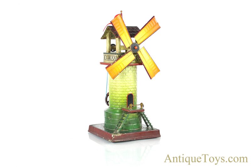 Doll & Co ca. 1930’s Hand Painted & Lithographed Tin Windmill 748/2 from M. Hirschberg Collection German Steam Accessory Toy <FONT COLOR="ff000 ">*SOLD*</font>