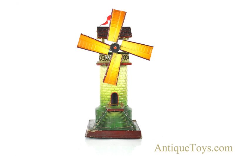 Doll & Co ca. 1930’s Hand Painted & Lithographed Tin Windmill 748/2 from M. Hirschberg Collection German Steam Accessory Toy <FONT COLOR="ff000 ">*SOLD*</font> - Image 2