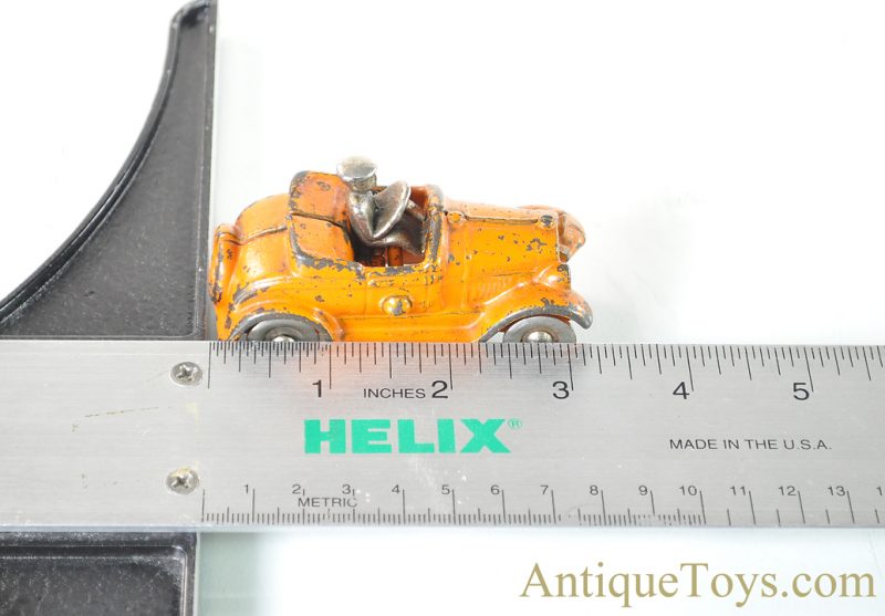 Kilgore Manufacturing Co. Cast Iron Orange Convertible Roadster Car <FONT COLOR="ff000 ">*SOLD*</font> - Image 8