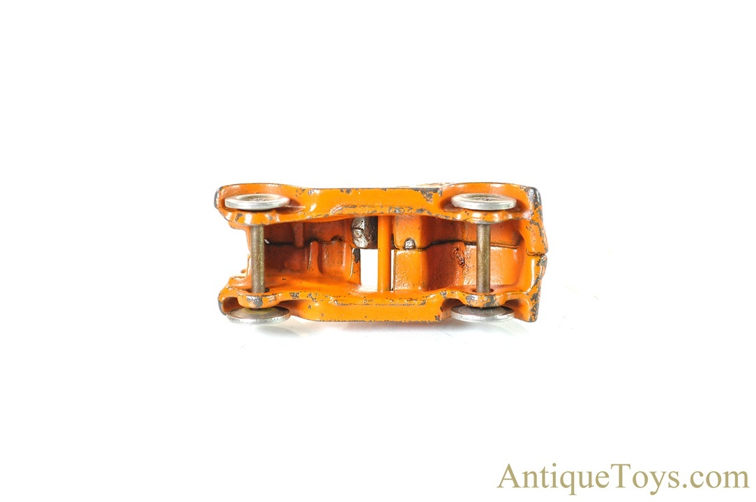 Kilgore Manufacturing Co. Cast Iron Orange Convertible Roadster Car