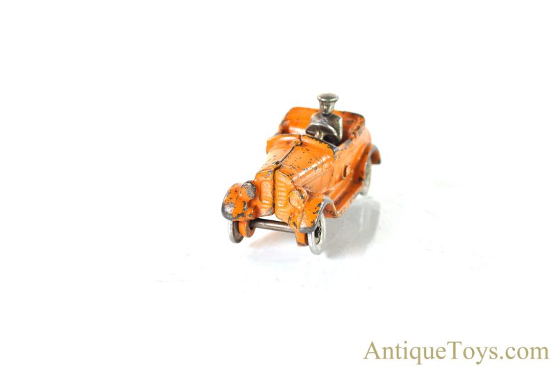 Kilgore Manufacturing Co. Cast Iron Orange Convertible Roadster Car <FONT COLOR="ff000 ">*SOLD*</font> - Image 4
