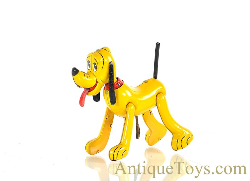Linemar Marx Tin Lithographed Windup “Mechanical Whirling Tail Pluto” Disney Japanese Toy <FONT COLOR="ff000 ">*SOLD*</font>