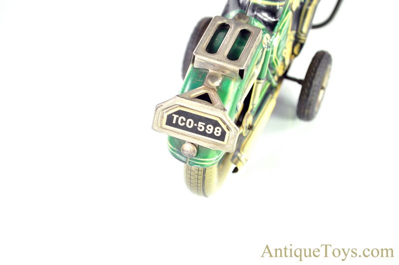 Tippco Toys Company (Tipp & Co., TCO) Tin Lithographed Friction Battery Operated Light Police Motorcycle German Toy <FONT COLOR="ff000 ">*SOLD*</font> - Image 8