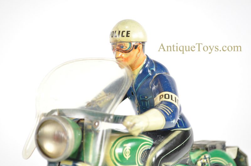 Tippco Toys Company (Tipp & Co., TCO) Tin Lithographed Friction Battery Operated Light Police Motorcycle German Toy <FONT COLOR="ff000 ">*SOLD*</font> - Image 11