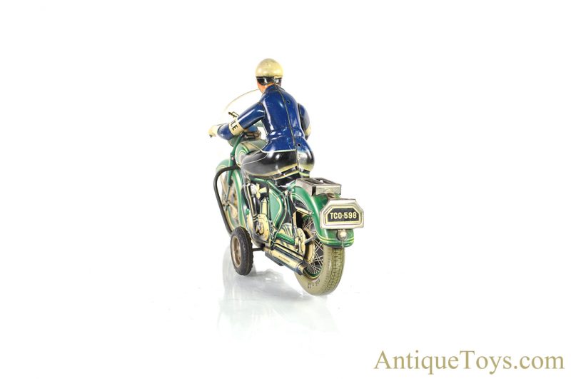 Tippco Toys Company (Tipp & Co., TCO) Tin Lithographed Friction Battery Operated Light Police Motorcycle German Toy <FONT COLOR="ff000 ">*SOLD*</font> - Image 6
