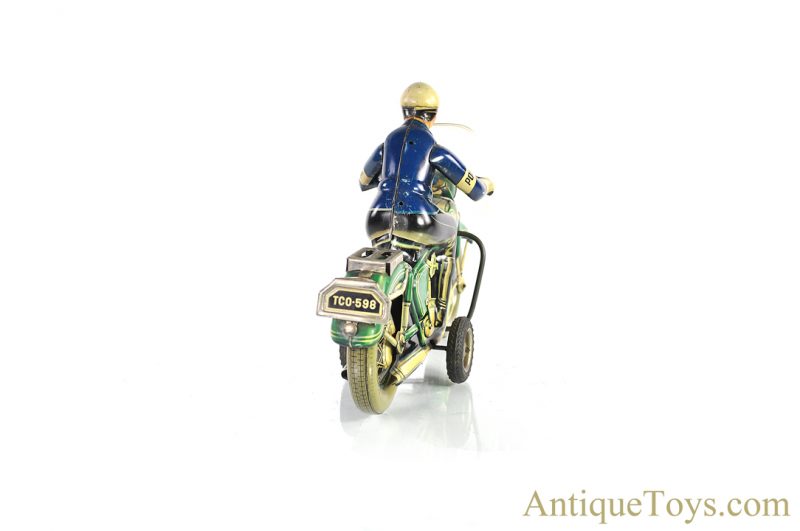 Tippco Toys Company (Tipp & Co., TCO) Tin Lithographed Friction Battery Operated Light Police Motorcycle German Toy <FONT COLOR="ff000 ">*SOLD*</font> - Image 7