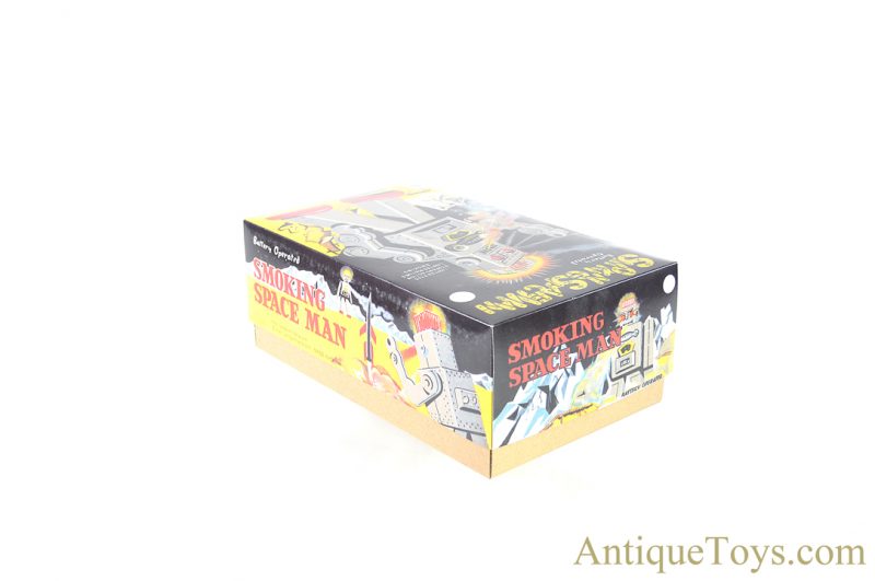 HaHa Toy Tin Lithographed Battery Operated “Smoking Spaceman” TR2011 Blue Edition Chinese Toy Robot <FONT COLOR="ff000 ">*SOLD*</font> - Image 11