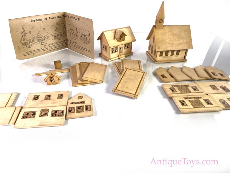Schoenhut Little Village Builder Set Wood Toy Village Building Set for Sale - Image 7