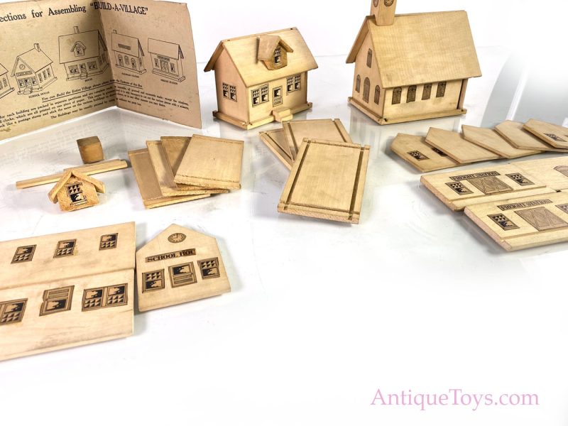 Schoenhut Little Village Builder Set Wood Toy Village Building Set for Sale - Image 6