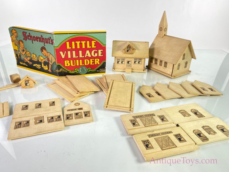 Schoenhut Little Village Builder Set Wood Toy Village Building Set for Sale - Image 5