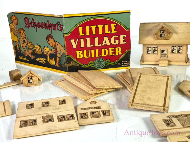 Schoenhut Little Village Builder Set Wood Toy Village Building Set for Sale - Image 3