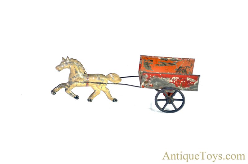 Possibly Althof Bergmann ca. 1880’s American Tin Horse Drawn Wagon <FONT COLOR="ff000 ">*SOLD*</font>