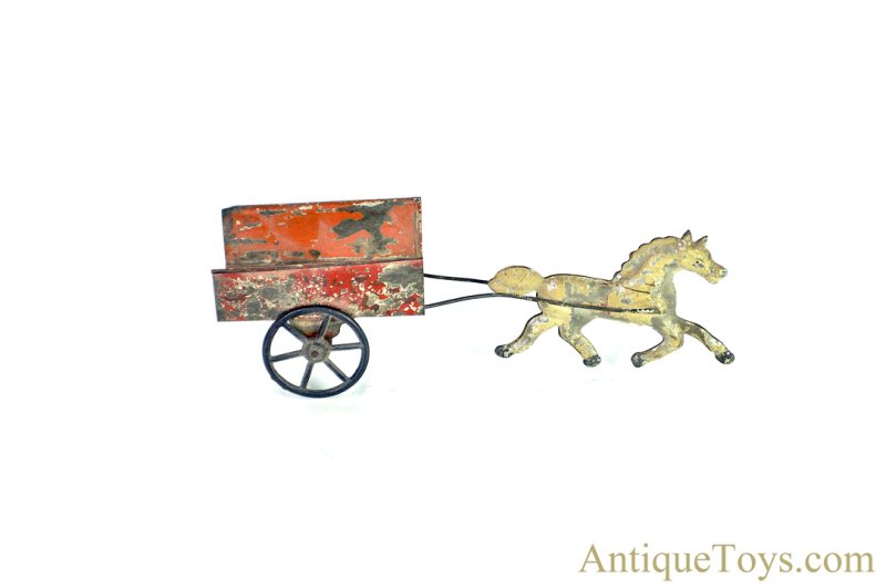Possibly Althof Bergmann ca. 1880’s American Tin Horse Drawn Wagon <FONT COLOR="ff000 ">*SOLD*</font> - Image 2