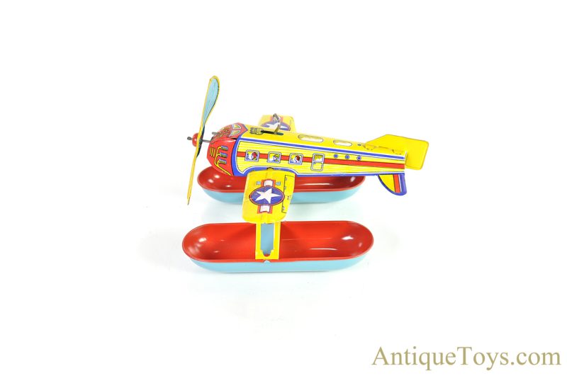 J. Chein Tin Lithographed Windup Pontoon Sea Plane <FONT COLOR="ff000 ">*SOLD*</font> - Image 3
