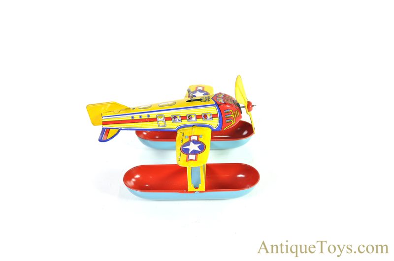 J. Chein Tin Lithographed Windup Pontoon Sea Plane <FONT COLOR="ff000 ">*SOLD*</font> - Image 2