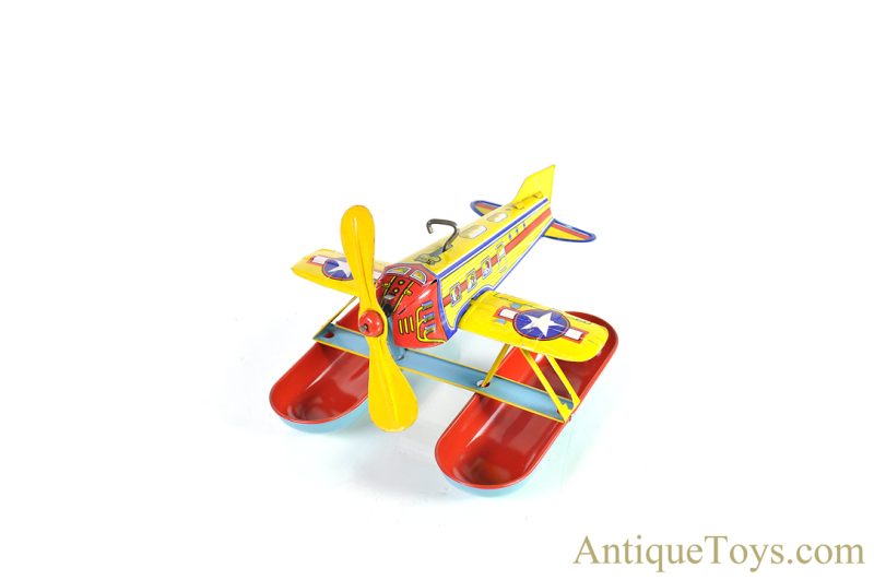 J. Chein Tin Lithographed Windup Pontoon Sea Plane <FONT COLOR="ff000 ">*SOLD*</font> - Image 4