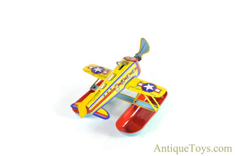 J. Chein Tin Lithographed Windup Pontoon Sea Plane <FONT COLOR="ff000 ">*SOLD*</font> - Image 5