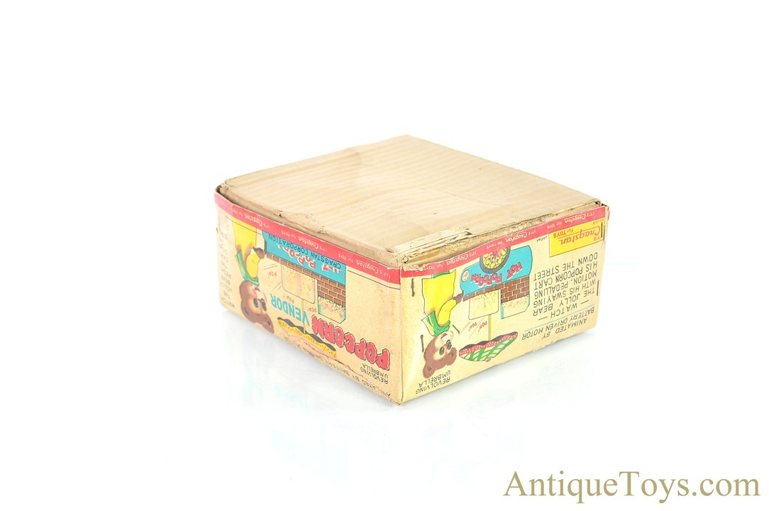 Cragstan's Battery Operated Tin Lithographed “Popcorn Vendor
