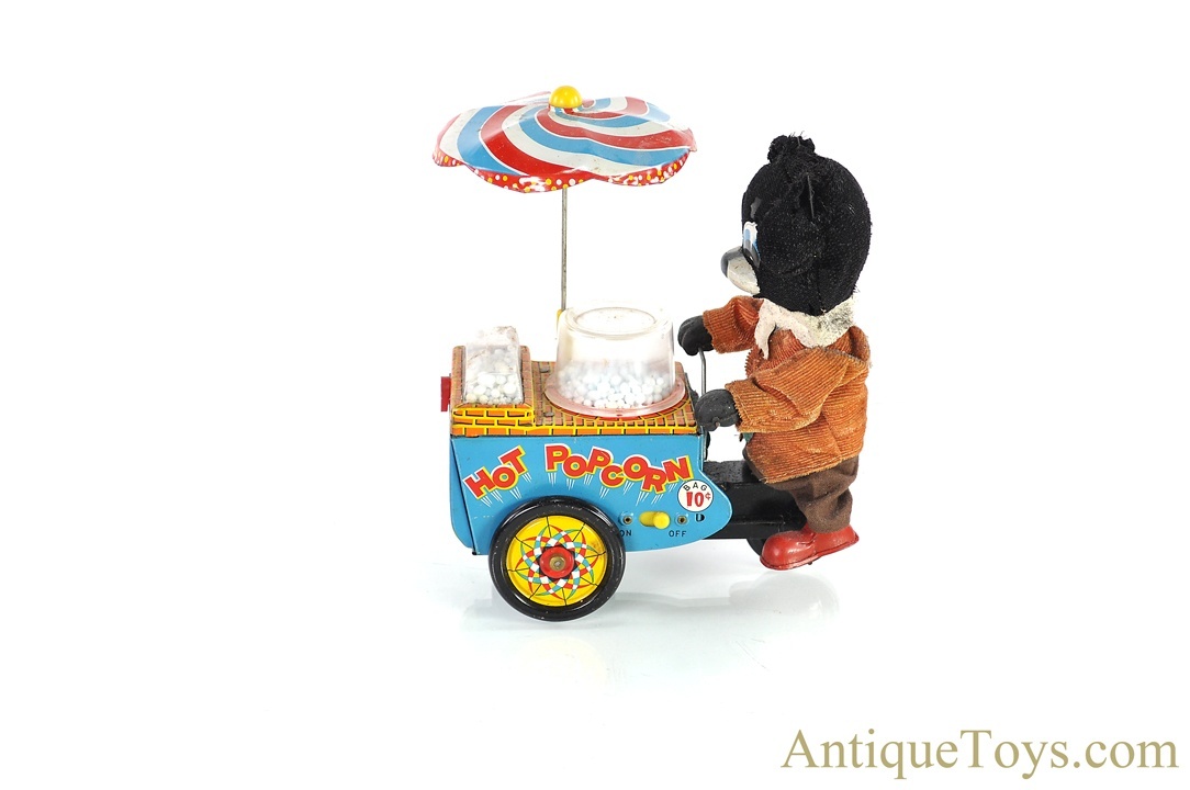 Cragstan's Battery Operated Tin Lithographed “Popcorn Vendor