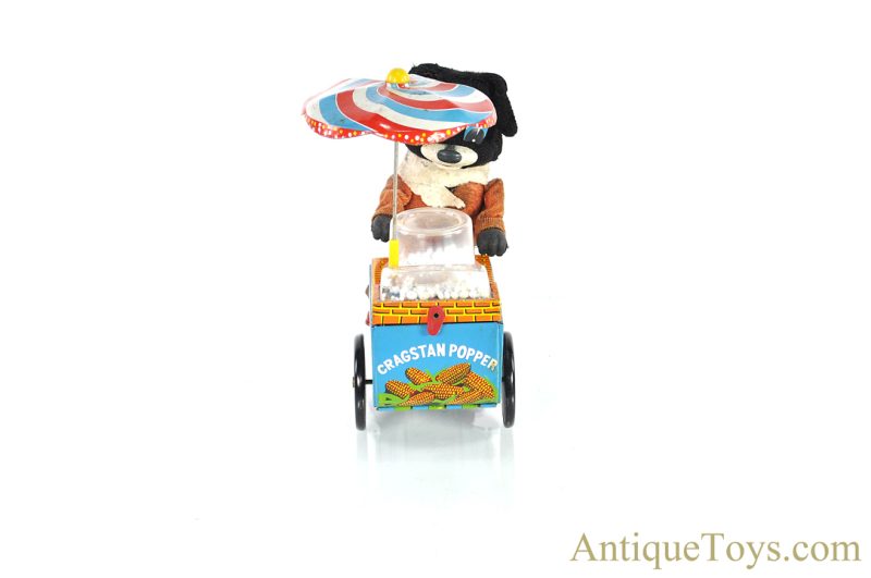 Cragstan's Battery Operated Tin Lithographed "Popcorn Vendor" Suzuki & Edwards Japanese Toy in Box <FONT COLOR="ff000 ">*SOLD*</font> - Image 4