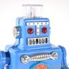 HaHa Toy Tin Lithographed Battery Operated “Smoking Spaceman” TR2011 Blue Edition Chinese Toy Robot <FONT COLOR="ff000 ">*SOLD*</font> - Image 10
