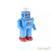 HaHa Toy Tin Lithographed Battery Operated “Smoking Spaceman” TR2011 Blue Edition Chinese Toy Robot <FONT COLOR="ff000 ">*SOLD*</font> - Image 3