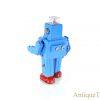 HaHa Toy Tin Lithographed Battery Operated “Smoking Spaceman” TR2011 Blue Edition Chinese Toy Robot <FONT COLOR="ff000 ">*SOLD*</font> - Image 4