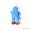 HaHa Toy Tin Lithographed Battery Operated “Smoking Spaceman” TR2011 Blue Edition Chinese Toy Robot <FONT COLOR="ff000 ">*SOLD*</font> - Image 5