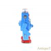 HaHa Toy Tin Lithographed Battery Operated “Smoking Spaceman” TR2011 Blue Edition Chinese Toy Robot <FONT COLOR="ff000 ">*SOLD*</font> - Image 6