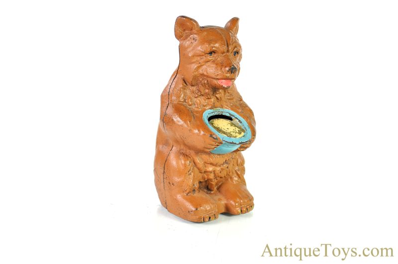 Hubley Cast Iron Bear with Honey Pot Penny Coin Still Bank or Door Stop <FONT COLOR="ff000 ">*SOLD*</font>