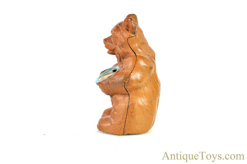 Hubley Cast Iron Bear with Honey Pot Penny Coin Still Bank or Door Stop <FONT COLOR="ff000 ">*SOLD*</font> - Image 4