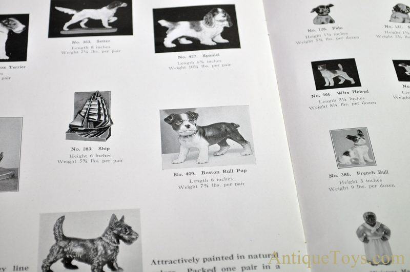 Hubley Ca. 1946 Cast Iron No. 409 Boston Bull Pup Book End or Door Stop <FONT COLOR="ff000 ">*SOLD*</font> - Image 9